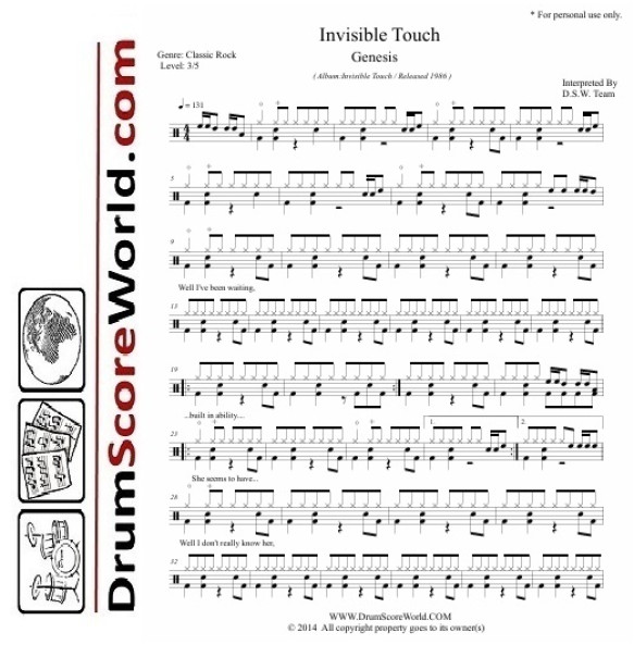 Genesis - Invisible Touch + Play-Along Track